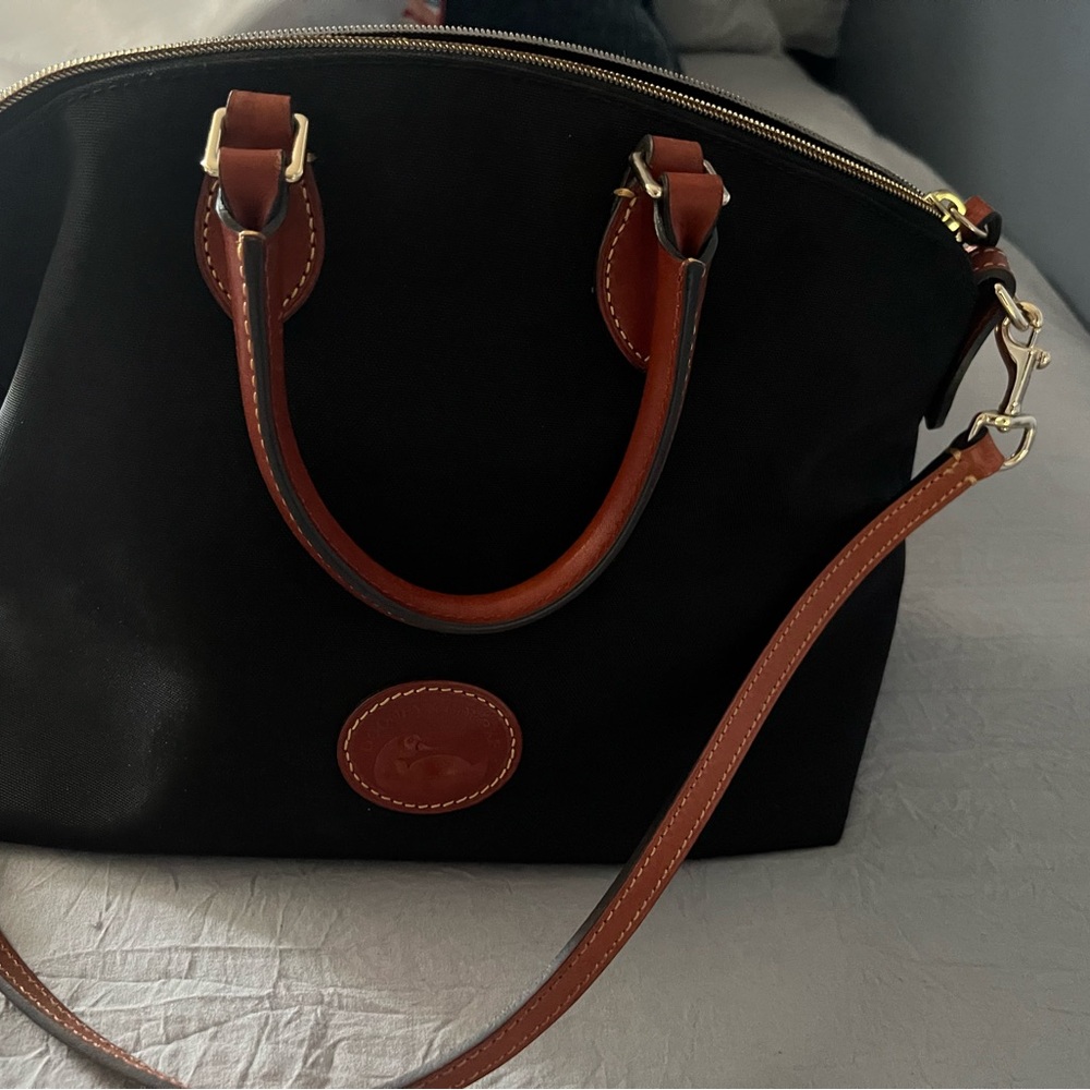Dooney & Bourke Black and Brown Satchel